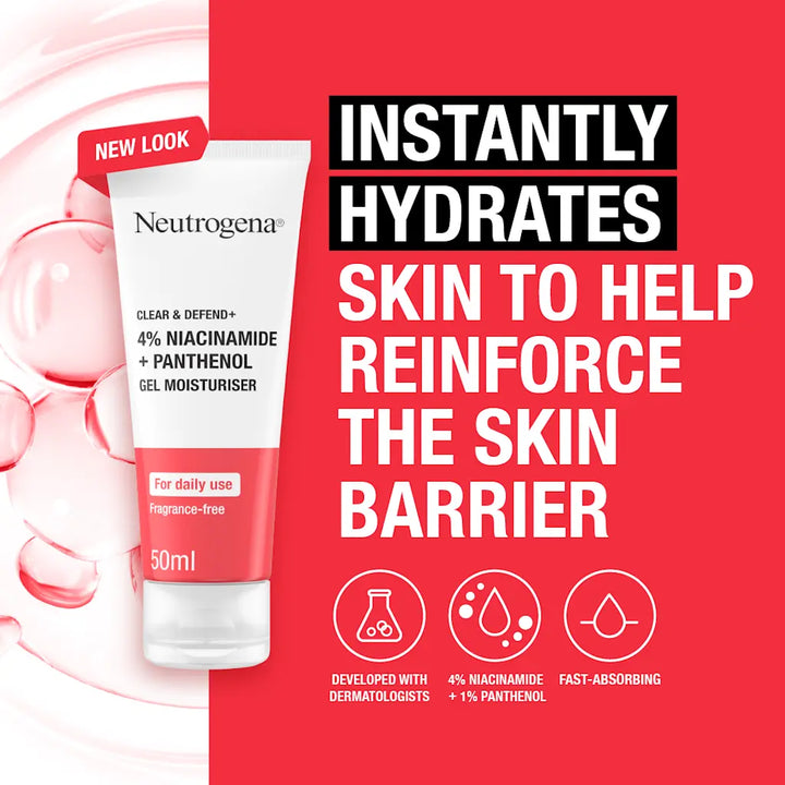 Neutrogena Spot Controlling + 4% Niacinamide + Panthenol Gel Hydrator - 50ml | نيوتروجينا جل مرطب للتحكم بآثار الحبوب مع 4% نياسيناميد وبانثينول - 50 مل