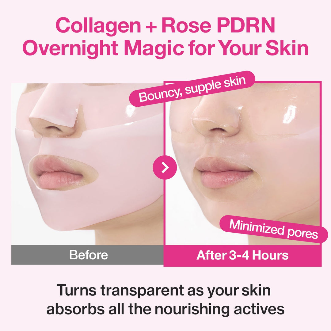 Numbuzin Rose PDRN Collagen Wrapping Overnight Film Pack 4 Sheets - 30g | نومبوزين قناع كولاجين وردي طوال الليل - 30غ #2