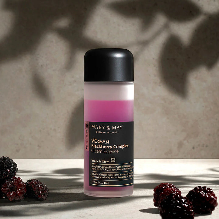 MARY & MAY Vegan Blackberry Complex Cream Essence - 140ml | ماري اند ماي  ايسنس كريمي بخلاصة التوت الأسود - 140 مل