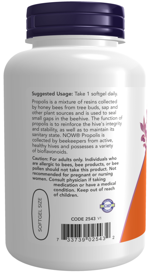 now Propolis 2000 5:1 Extract - 90 Softgels | ناو بروبوليس صمغ النحل 2000 ملغ – 90 كبسولة هلامية
