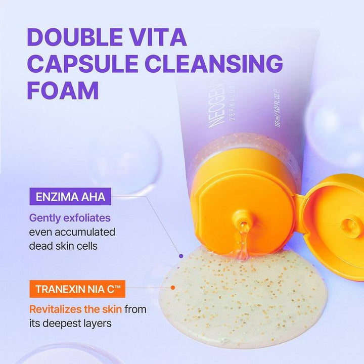 NEOGEN DOUBLE VITA CAPSULE CLEANSING FOAM - 150ml | نيوجين رغوة تنظيف كابسول فيتا مزدوجة - 150مل #5
