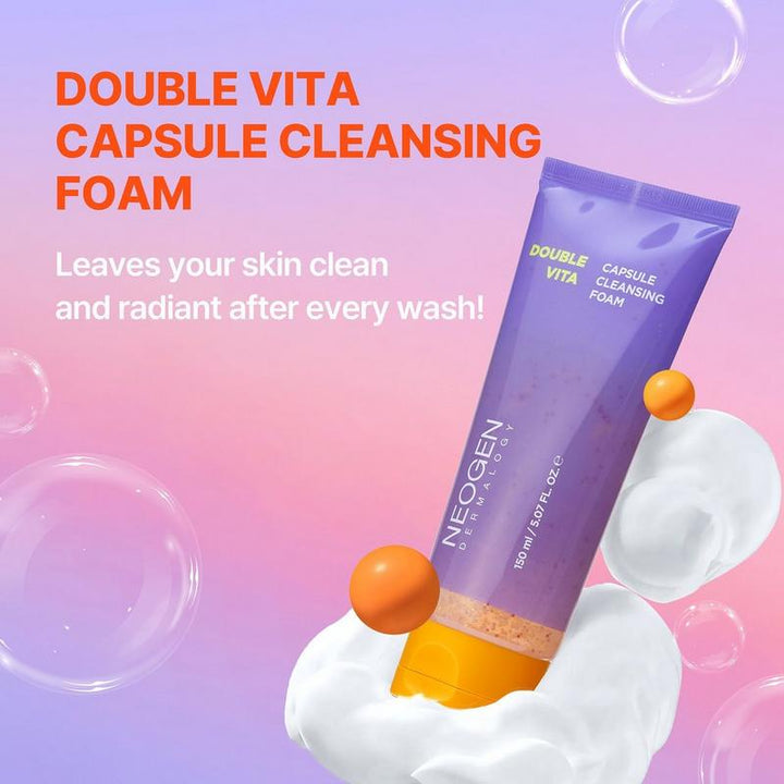 NEOGEN DOUBLE VITA CAPSULE CLEANSING FOAM - 150ml | نيوجين رغوة تنظيف كابسول فيتا مزدوجة - 150مل #4