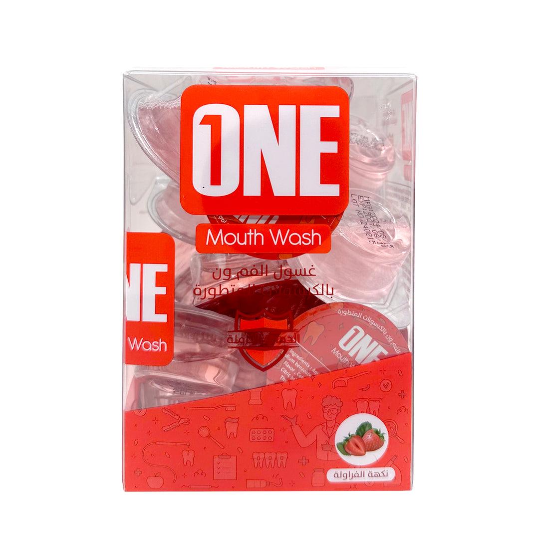 ONE Mouth Wash Strawberry 20 Capsules - 15ml | ون غسول فم بنكهة الفراولة - 15مل #2