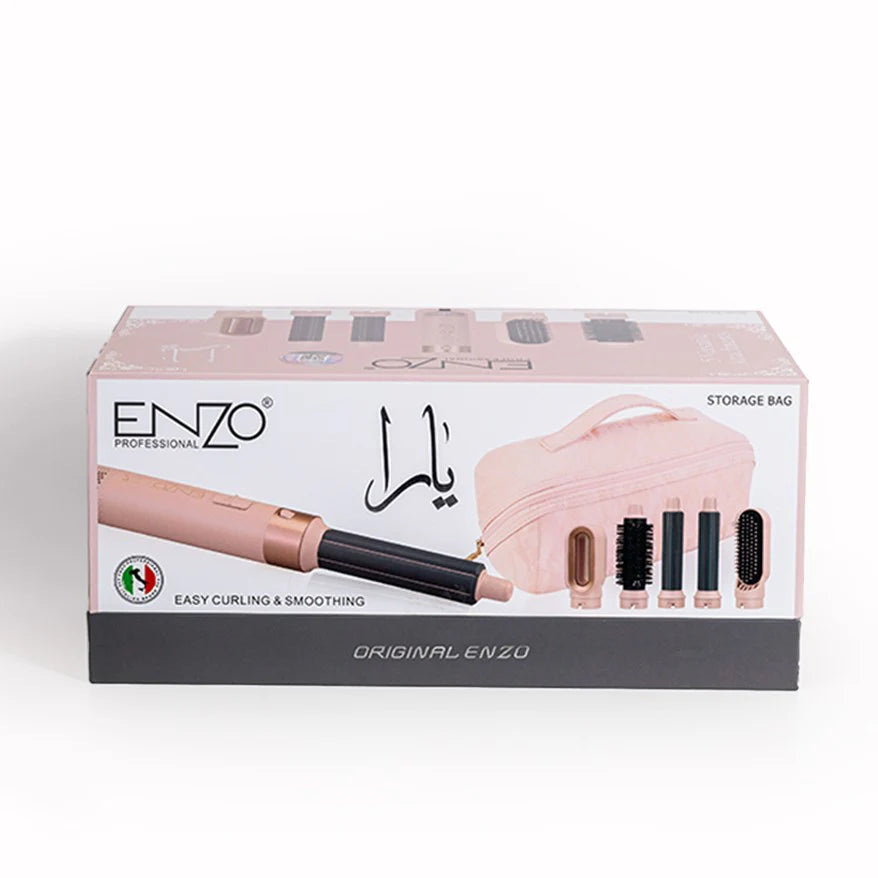 ENZO 5in1 easy curling & smoothing And Dryer | اينزو جهاز تصفيف الشعر 5 في 1