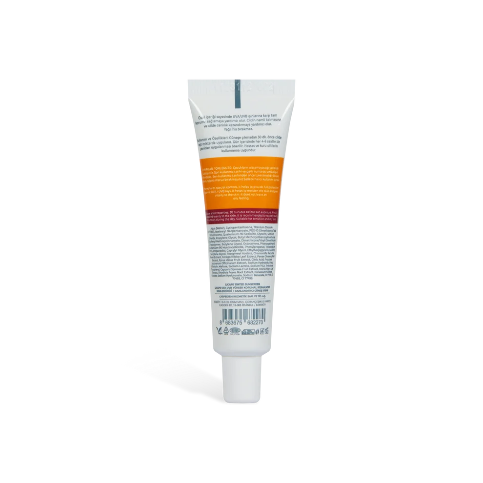 LICAPE Tinted Sunscreen 50+ Spf - 30ml |ليكابي واقي شمس ملون بعامل حماية SPF 50+ – 30 مل