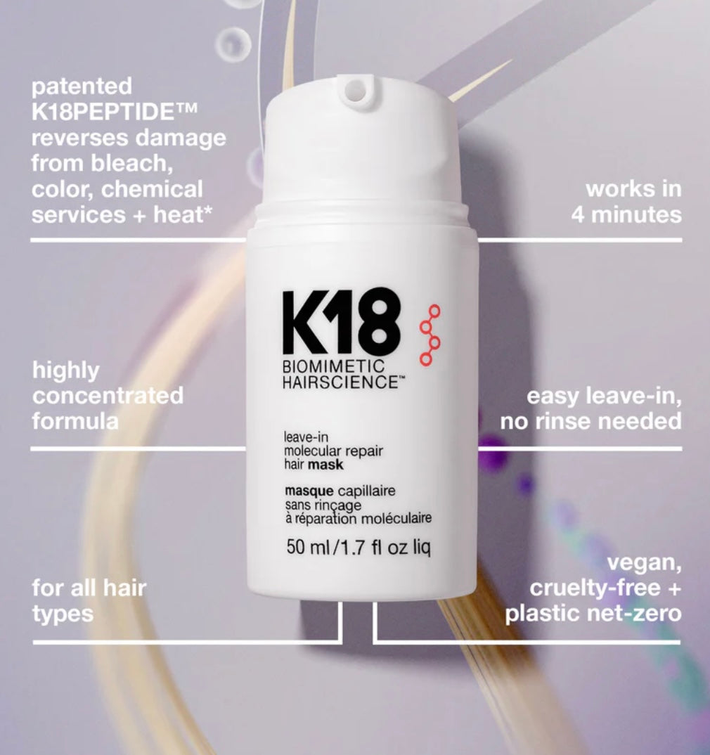 K18 Leave-in Molecular Repair Hair Mask - 50ml | كي 18 ليف ان لإصلاح الشعر - 50 مل