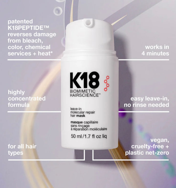 K18 Leave-in Molecular Repair Hair Mask - 50ml | كي 18 ليف ان لإصلاح الشعر - 50 مل