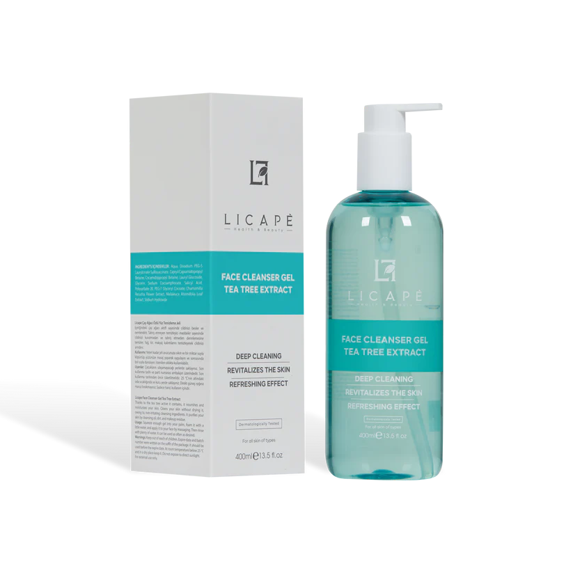 Licape Facial Cleansing Gel Tea Tree Extract - 400ml |  ليكابيه جل غسول وجه بخلاصة شجرة الشاي - 400مل