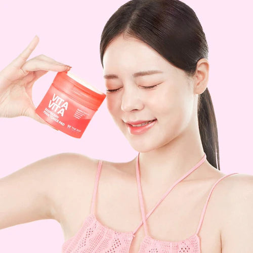 BE THE SKIN Raspberry PDRN Toner Pads 60 Pads - 120ml | بي ذا سكين – وسادات تونر التوت الأحمر (راسبيري)  60 قطعة – 120 مل