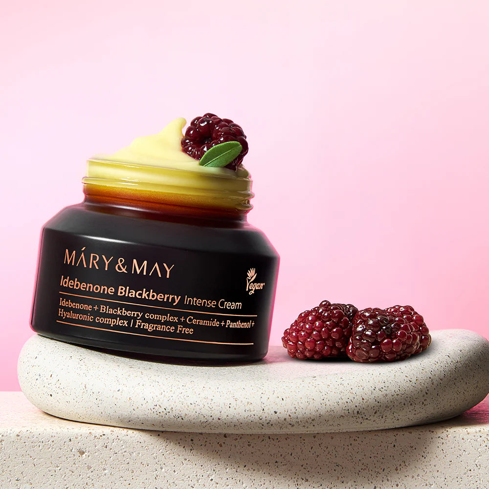 MARY & MAY Idebenone Blackberry Complex Intense Cream - 70g | ماري اند ماي كريم مكثف بالآيديبينون والتوت الأسود - 70غ