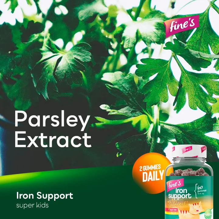 Fine's Iron Support + Fe - 60 Gummies | فاينز مكمل لدعم الحديد للأطفال - 60 غاميز