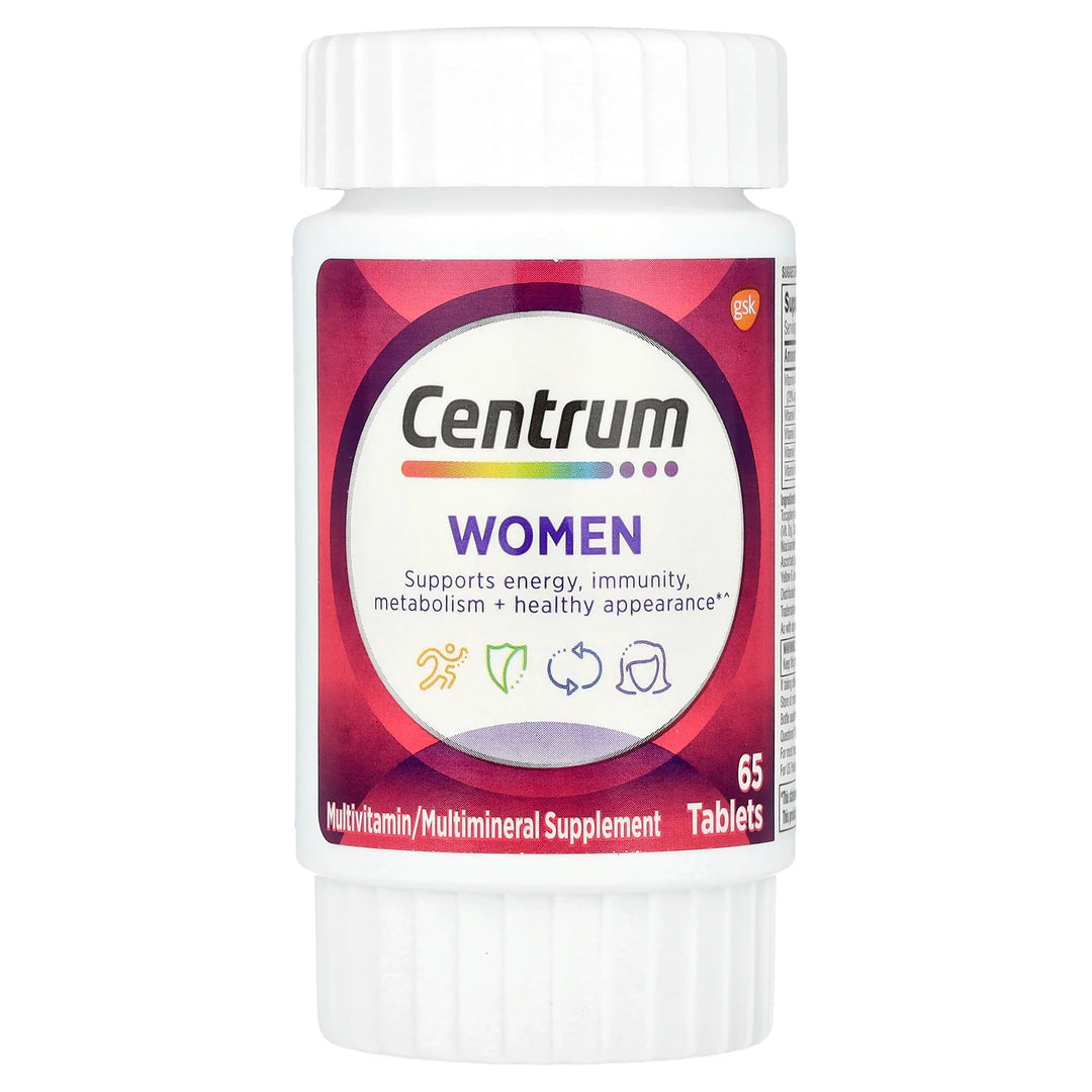 Centrum Multivitamin for Women 18 and Over - 65 Tablets |سنتروم ملتي فيتامين للنساء من عمر 18 عامًا فأكثر – 65 قرص