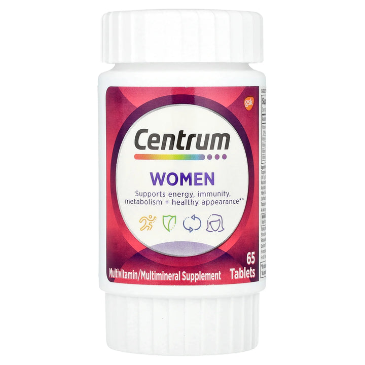 Centrum Multivitamin for Women 18 and Over - 65 Tablets |سنتروم ملتي فيتامين للنساء من عمر 18 عامًا فأكثر – 65 قرص