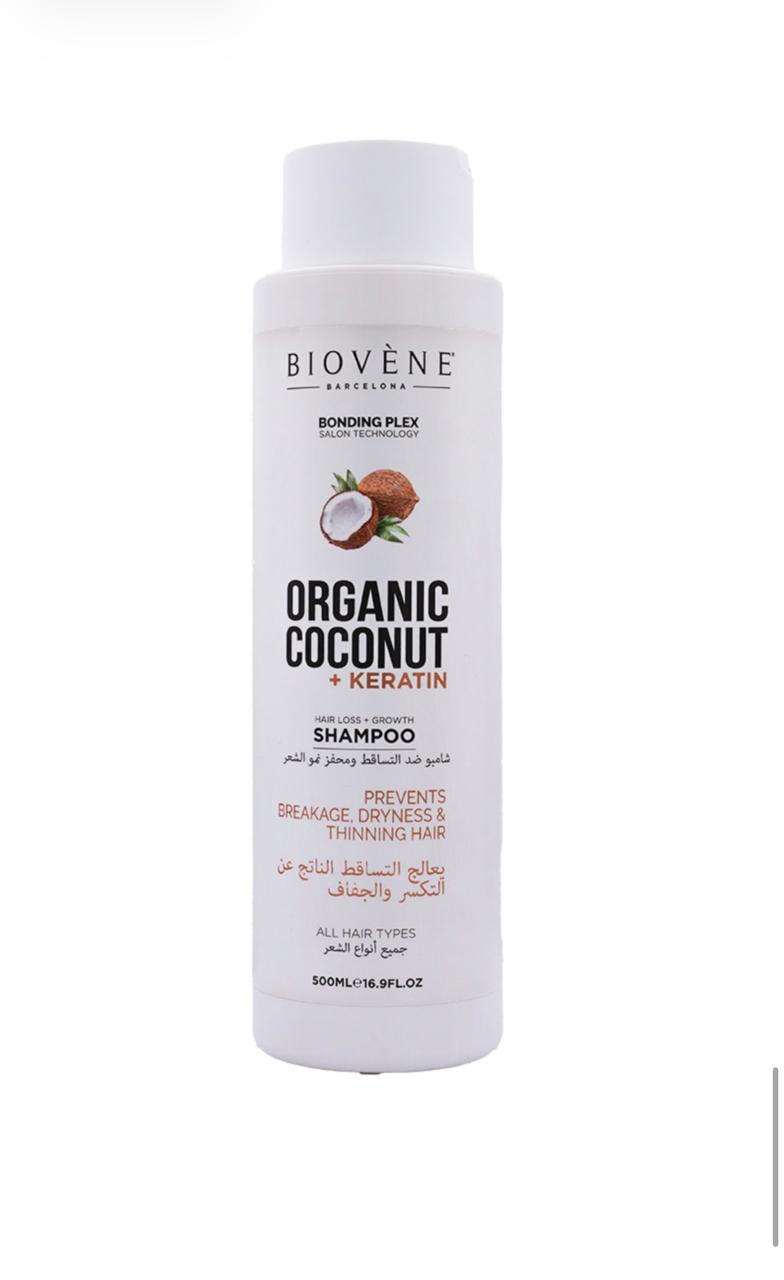 BIOVENE Organic Coconut + Keratin Hair Loss Growth Shampoo - 500ml | بيوفين شامبو بجوز الهند و الكيراتين - 500 مل