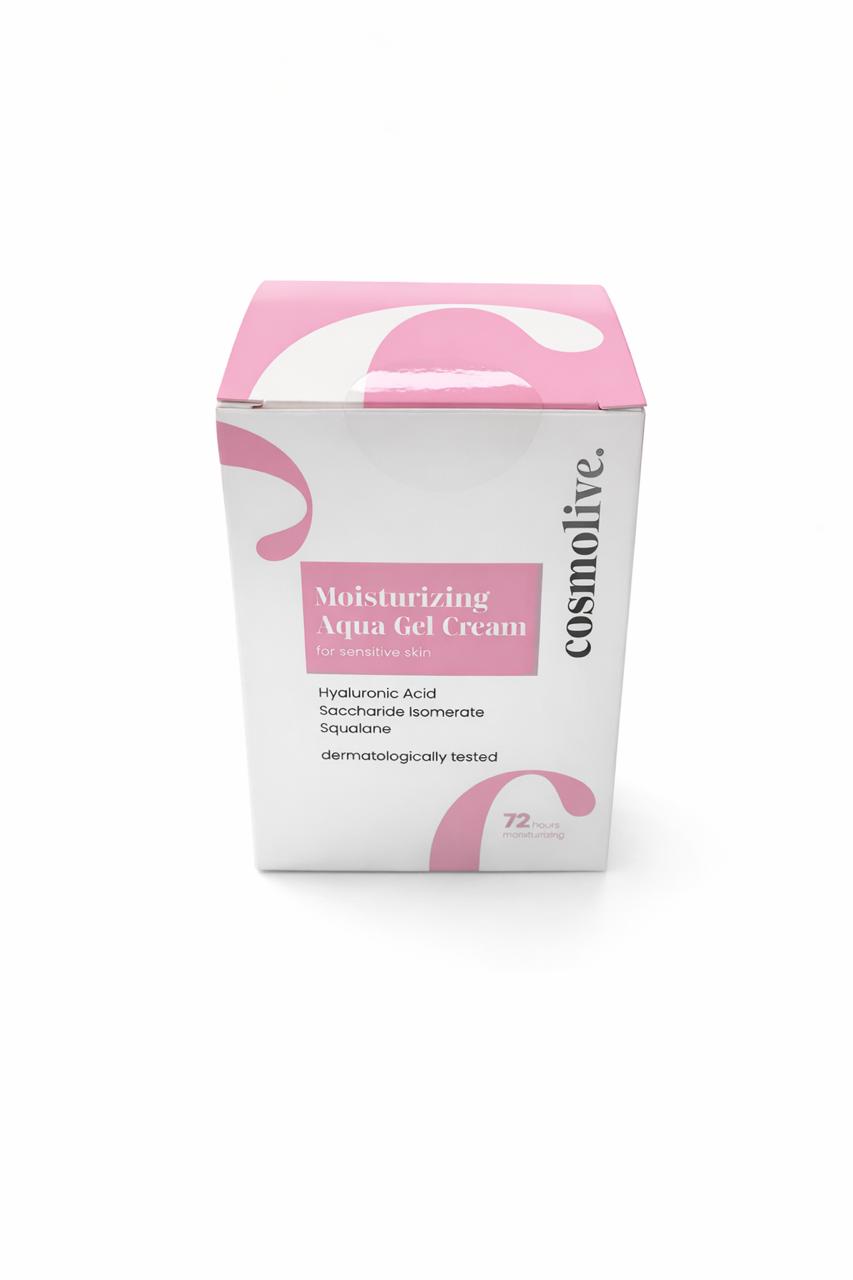 cosmolive Moisturizing Aqua Gel Cream For Sensitve Skin 72H - 50ml | كوزمو لايف كريم جل مرطب للبشرة الحساسة 72 ساعة - 50 مل