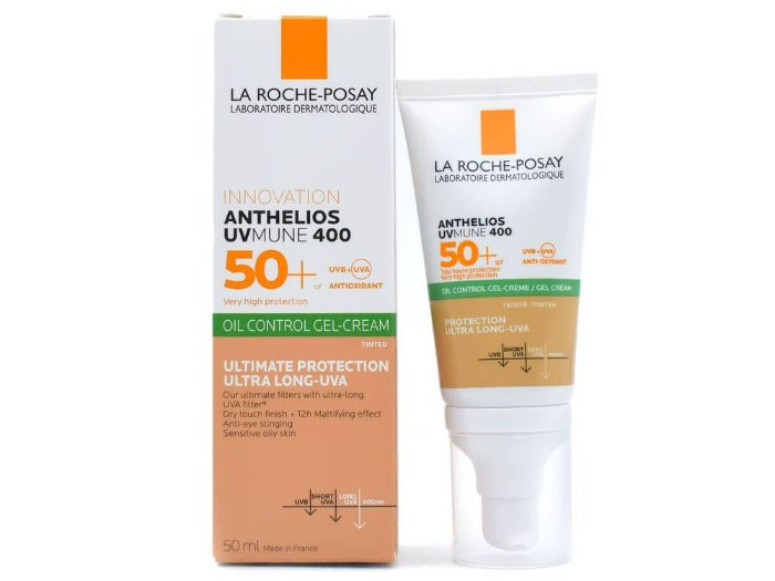 La Roche-Posay Anthelios Oil Control Gel Cream Dry Touch Tinted Sunscreen SPF 50 - 50ml | لاروش بوزيه كريم واقي شمسي مع لون بعامل حماية 50 - 50 مل