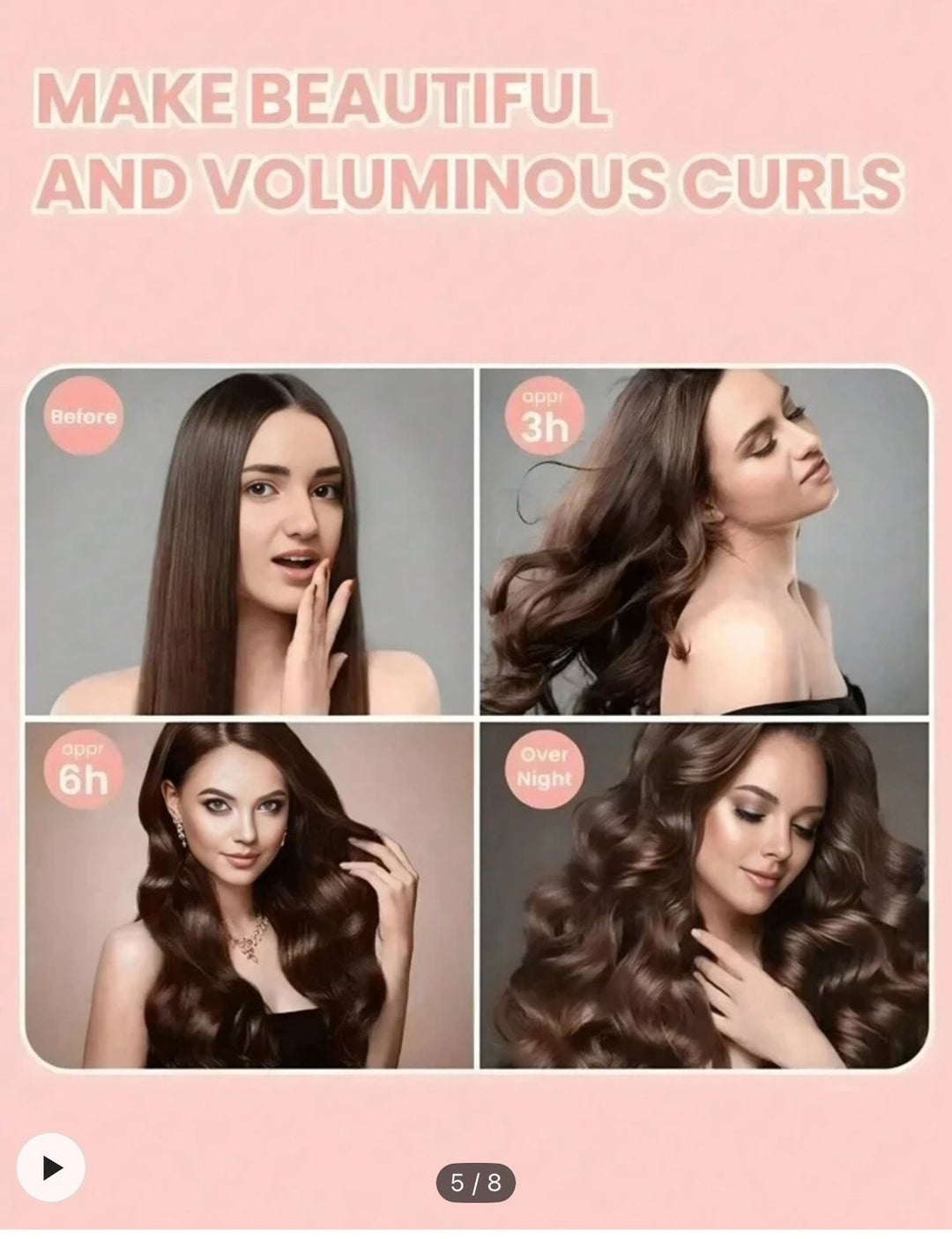 3 Pieces Of Curls | بكرات لف الشعر الحرارية بدون حرارة