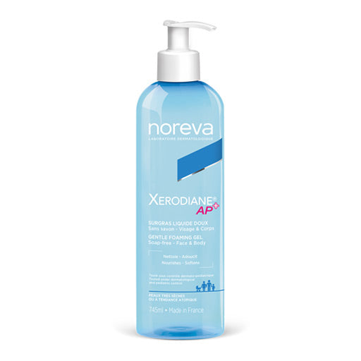 noreva Xerodiane AP Face & Body Gentle Foaming Gel  - 745ml |  - 745 جل نوريفا غسول لطيف جل للوجه و الجسم