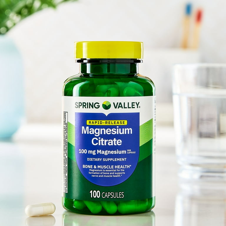 Spring Valley - Magnesium Citrate 100 mg - 100 Capsules | سبرينغ فالي سيتريت مغنيسيوم 100 ملغ - 100 كبسولة #4