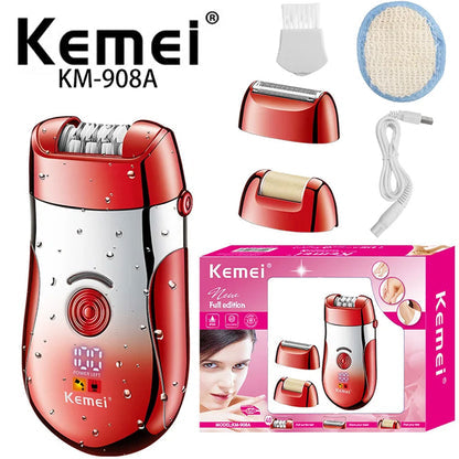 KEMEI Dry For Women 3 In 1 Lady Shaver Beauty Set | كيميل جهاز حلاقة كهربائي #1