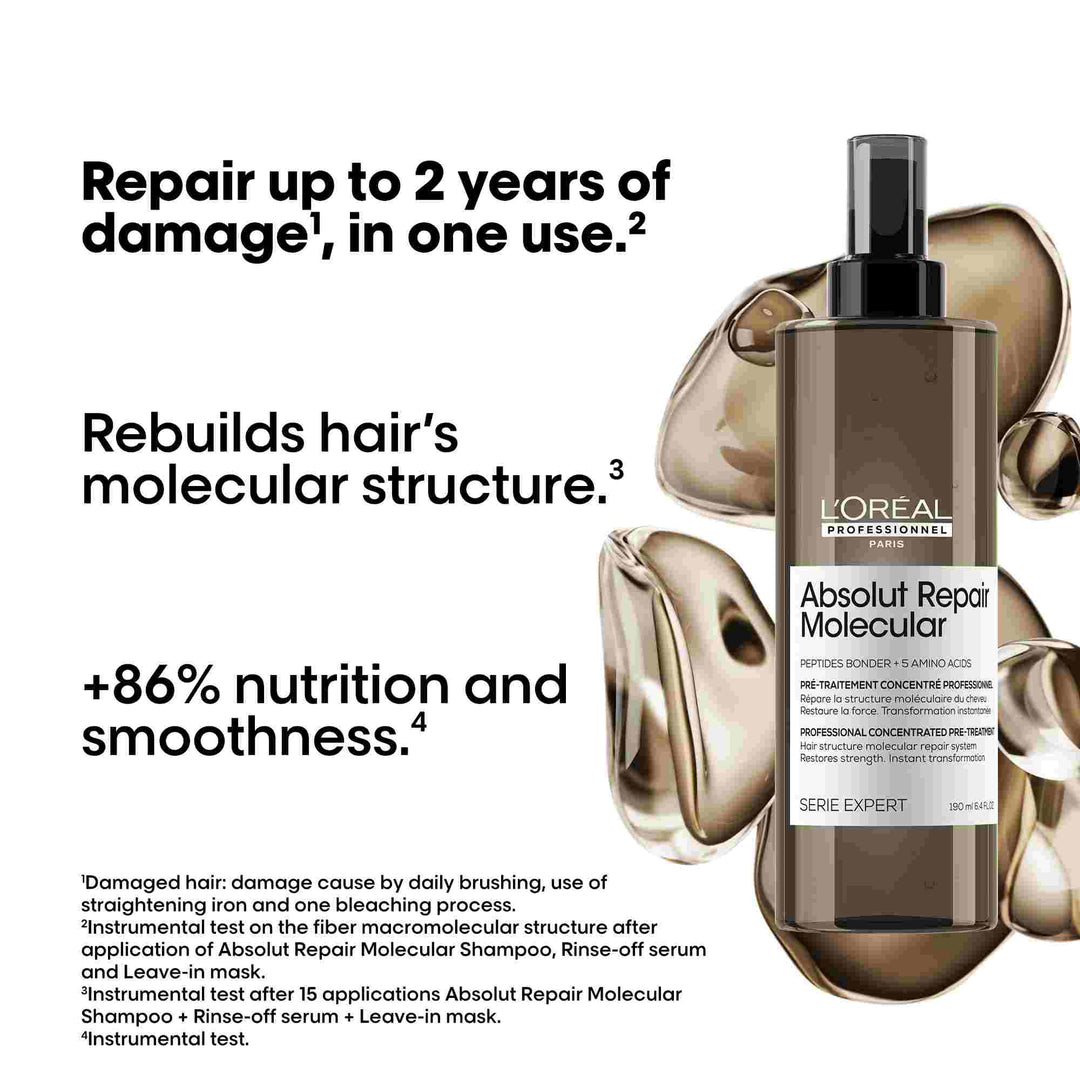 L’Oreal Professionnel Absolut Repair Molecular - 190ml | لوريال بخاخ لعلاج الشعر التالف - 190 مل