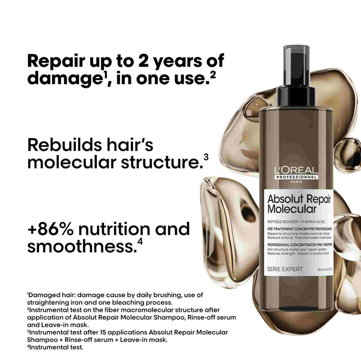 L’Oreal Professionnel Absolut Repair Molecular - 190ml | لوريال بخاخ لعلاج الشعر التالف - 190 مل