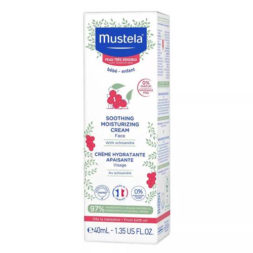 Mustela Soothing Moisturizing Cream Face - 40ml | موستيلا كريم مرطب مهدئ للوجه - 40مل