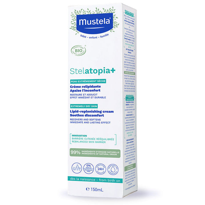 Mustela Stelatopia+ Lipid Replenishing Cream - 150ml | موستيلا كريم معوض للدهون و مقاوم للحكة - 150 مل