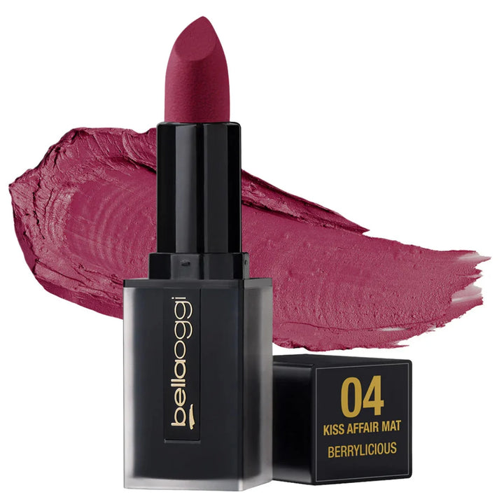 bellaoggi Kiss Affair Matte Lipstick - 3.6ml | بيلا اوجي مات أحمر شفاه مطفي – 3.6 مل