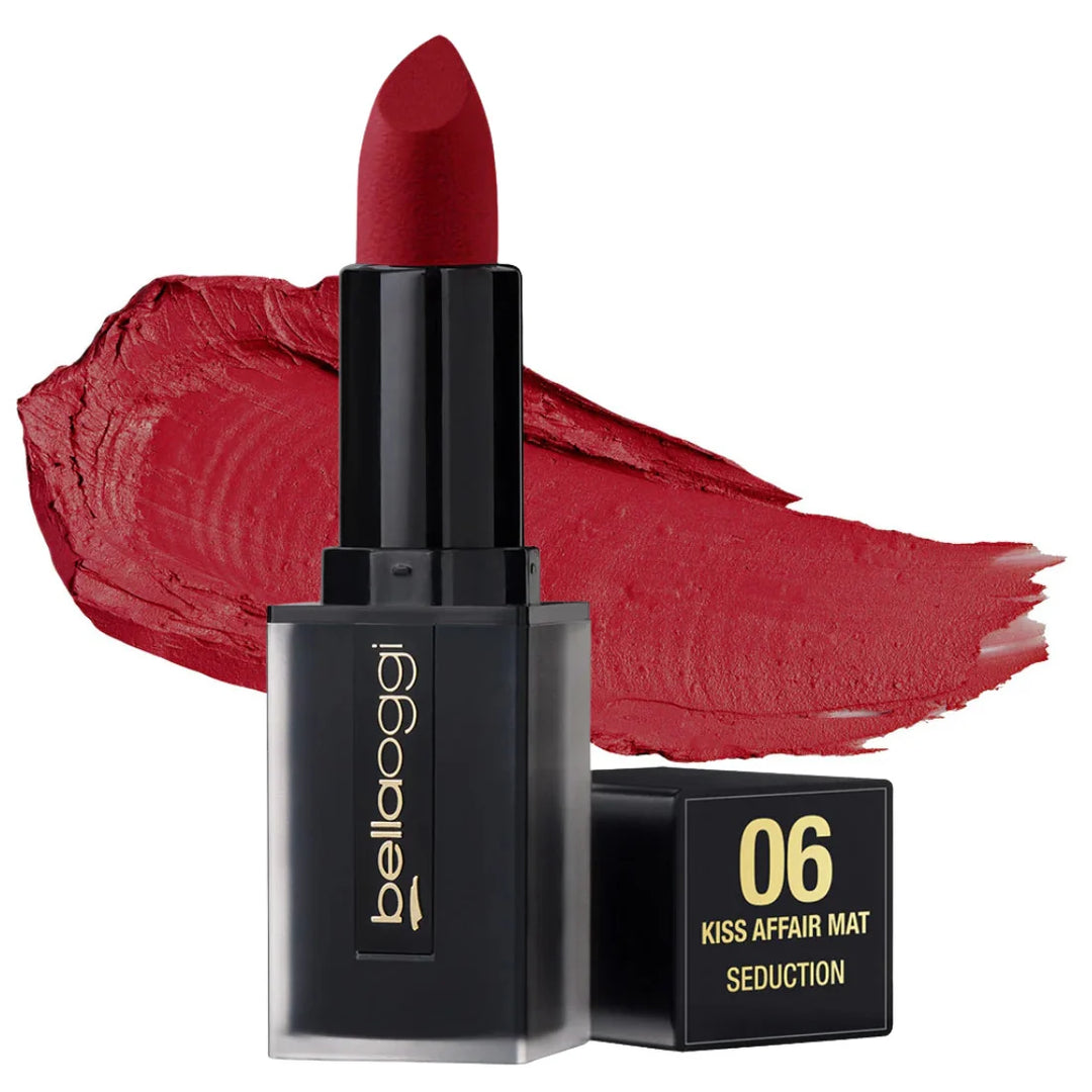 bellaoggi Kiss Affair Matte Lipstick - 3.6ml | بيلا اوجي مات أحمر شفاه مطفي – 3.6 مل