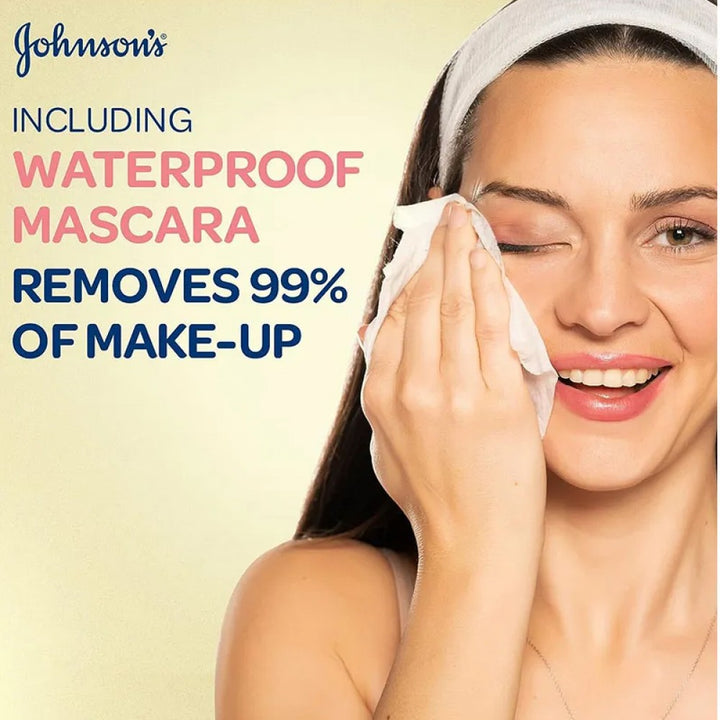 Johnson's Micellar Makeup Removing Wipes for Sensitive Skin - 25 Wipes | مناديل جونسون ميسيلار لإزالة المكياج للبشرة الحساسة – 25 منديل