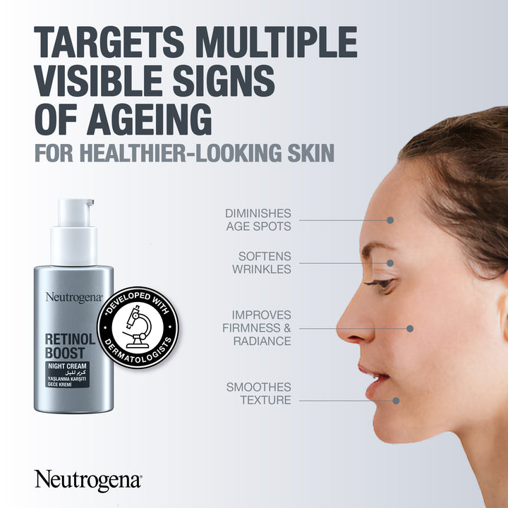 Neutrogena Retinol Boost Night Cream - 50ml | نيتروجينا كريم ليلي بالريتينول - 50 مل