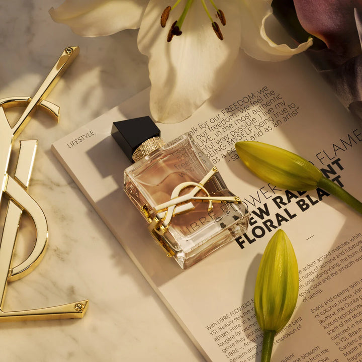 Yves Saint Laurent Libre Flowers & Flames Edp - 90ml | ايف سان لوران عطر ليبر فلاورز آند فلامز أو دو بارفان للنساء - 90 مل