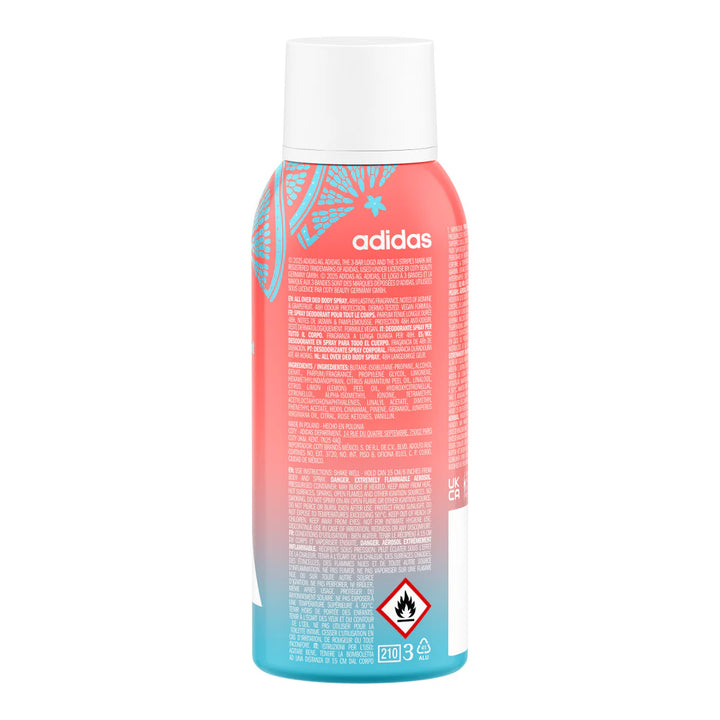 Adidas Vibes Happy Feels Deo Body Spray - 150ml | أديداس فايبز هابي فيلز بخاخ مزيل ومعطر للجسم - 150 مل