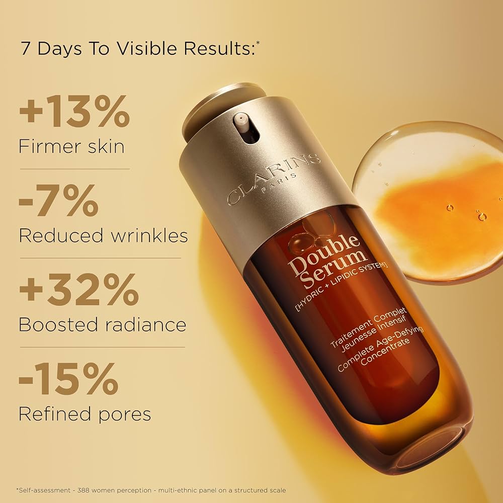 Clarins Double Serum Hydric + Lipdic System - 30ml |  كلارنس دبل سيروم (نظام مائي وزيتي مزدوج) - 30 مل