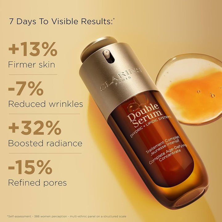 Clarins Double Serum Hydric + Lipdic System - 30ml |  كلارنس دبل سيروم (نظام مائي وزيتي مزدوج) - 30 مل