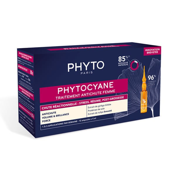 PHYTO Phytocyane  Hair Loss Treatment for Women - 12amps x 5ml | فيتو أمبولات علاج تساقط الشعر - 12 أمبولة x 5 مل