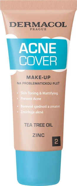 DERMACOL Acne Cover Tea Tree Oil - 30ml | ديرماكول كريم أساس للبشرة المعرضة لحب الشباب - 30 مل