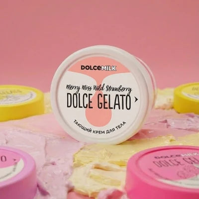 DOLCE MILK Merry Miss Wild Strawberry Melting Body Cream - 200ml | دولتشي ميلك كريم جسم ميلتينغ بالفراولة البرية - 200 مل