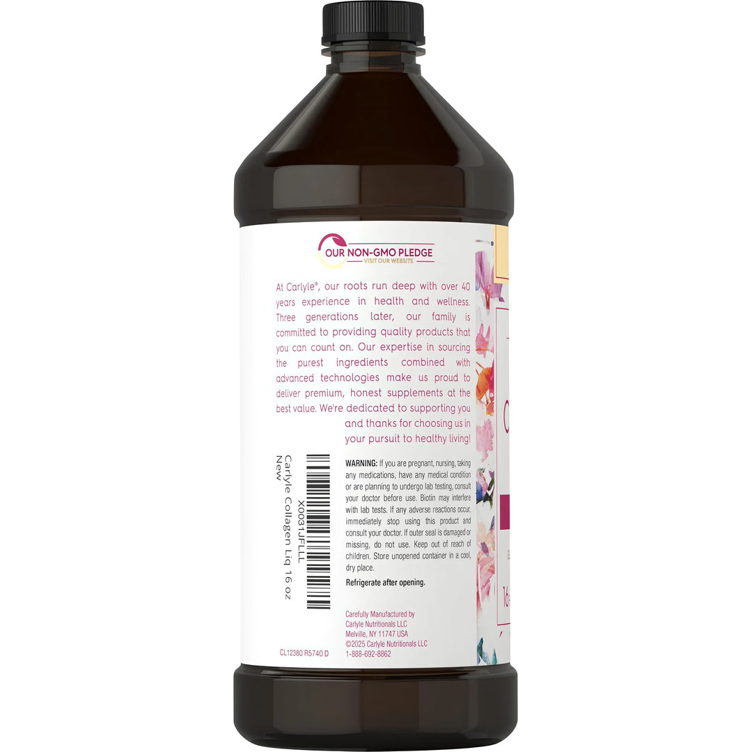 Carlyle Liquid Collagen With Biotin Beauty Formula– 473 ml | كارلايل كولاجين سائل سهل الامتصاص مع البيوتين وفيتامين سي - 473مل