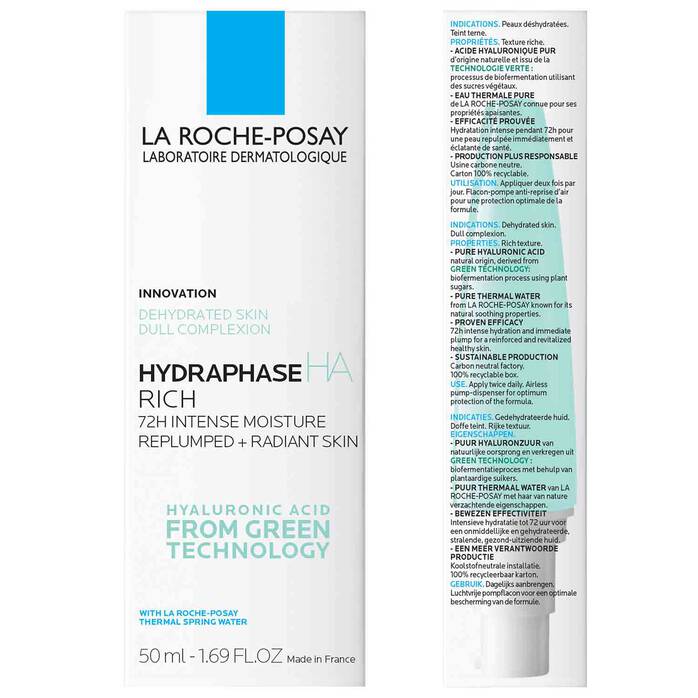 La Roche-Posay Hydraphase HA Rich Hyaluronic Acid Face Cream - 50ml | لاروش بوزيه مرطب للوجه بحمض الهيالورنيك - 50 مل
