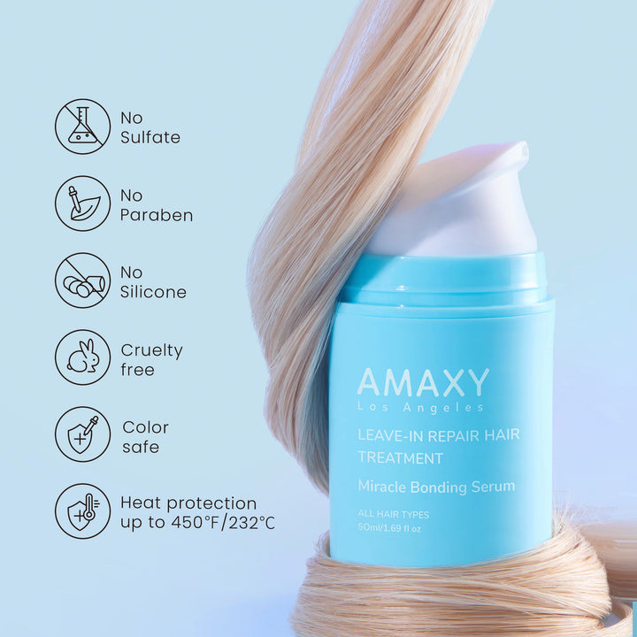 AMAXY Leave-In Repair Hair Treatment Miracle Bonding Serum - 50ml | أماكسي سيروم علاج الشعر لترميم وتركه - 50مل #2