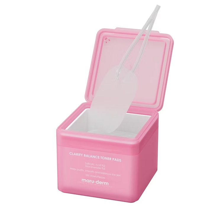 maru.derm Clarify Balance Toner Pads - 100 pads | مارو.ديرم وسادات تونر - 100قطعة