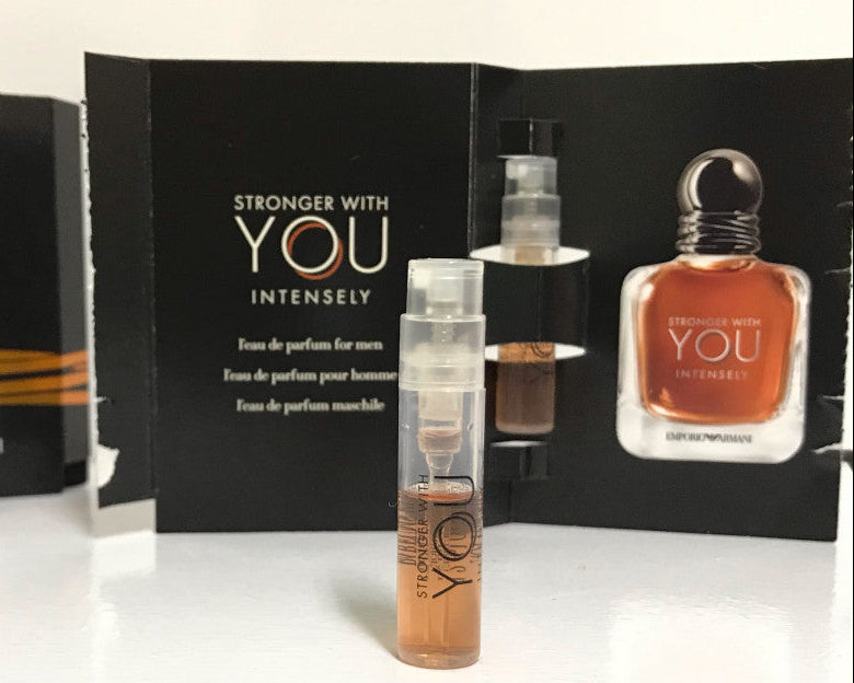 Giorgio Armani Sample Stronger With You INTENSE  1.2ml | جورجيو ارماني عينة عطر رجالي سترونك وذيو او دو بارفان انتينز  - 1.2 مل