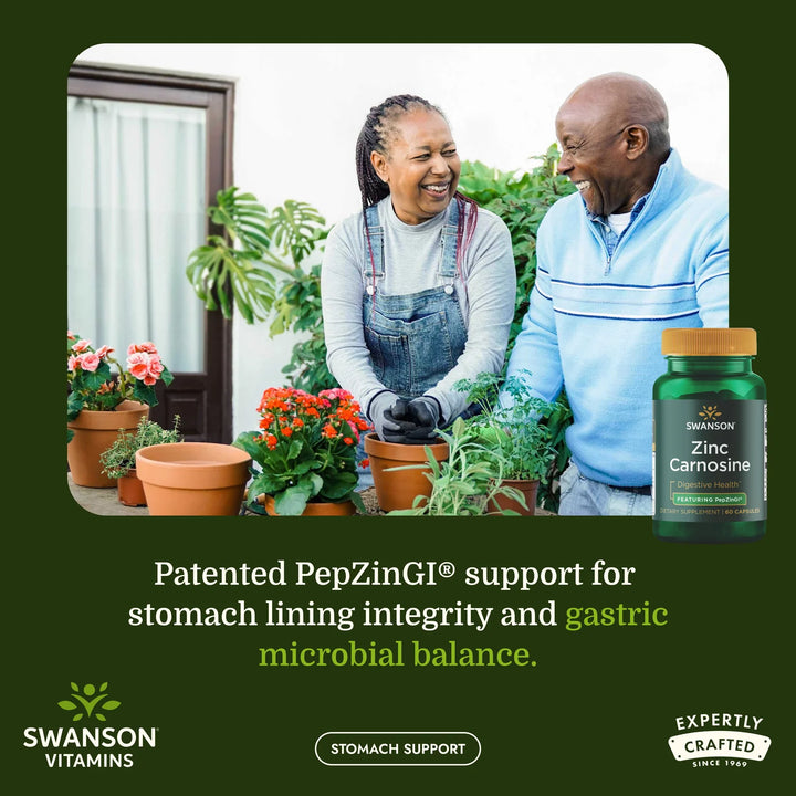 Swanson Zinc Carnosine - 60 capsules | سوانسون زنك كارنوزين - 60 كبسولة
