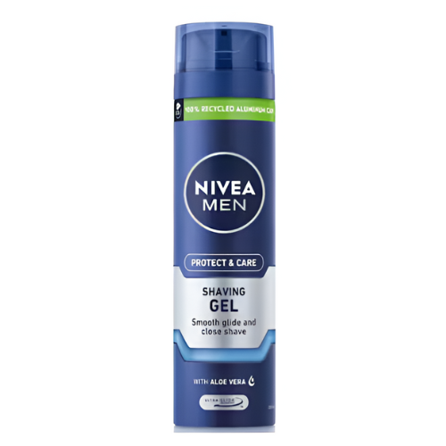NIVEA Protect & Care Shaving Gel Smooth Glid And Close Shave - 200ml | نيفيا جل حلاقة للرجال - 200 مل