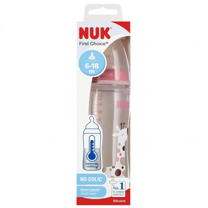 Nuk  No Colic First Choice Plus 6-18m - 360ml | نوك رضاعة للاطفال بعمر 6 -8 اشهر - 360 مل