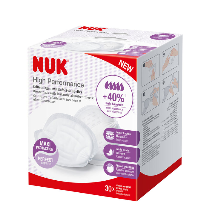 Nuk Stilleinlagen High Performance, 30 Stck | وسادات الرضاعة عالية الامتصاص – 30 قطعة
