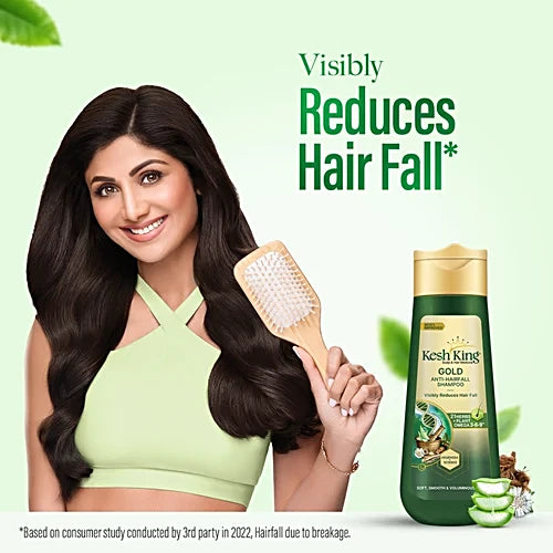 Kesh King Gold Anti-Hairfall Shampoo - 340ml | كيش كينغ شامبو مضاد لتساقط الشعر جولد - 340مل