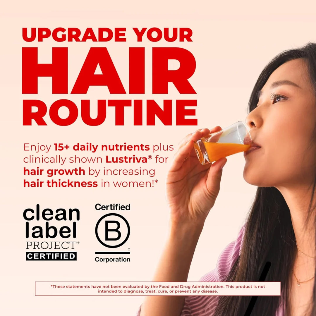 Mary Ruths Liquid Morning Multivitamin + Hair Growth, Peach & Mango - 887ml | ماري روث مكمل غذائي سائل متعدد الفيتامينات لدعم صحة الشعر للنساء - 887 مل